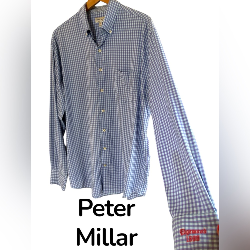 Peter Millar Men’s Large Summer Comfort “Edgewood” logo on cuff. Sharp! EUC!